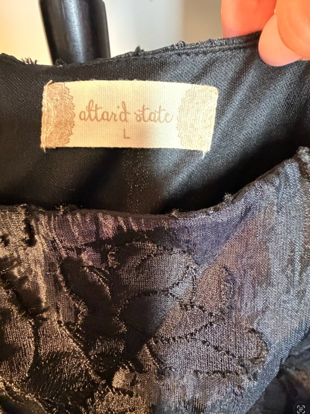 Altar'd State Black Floral Puff Sleeve Mini Dress - Picture 5 of 6